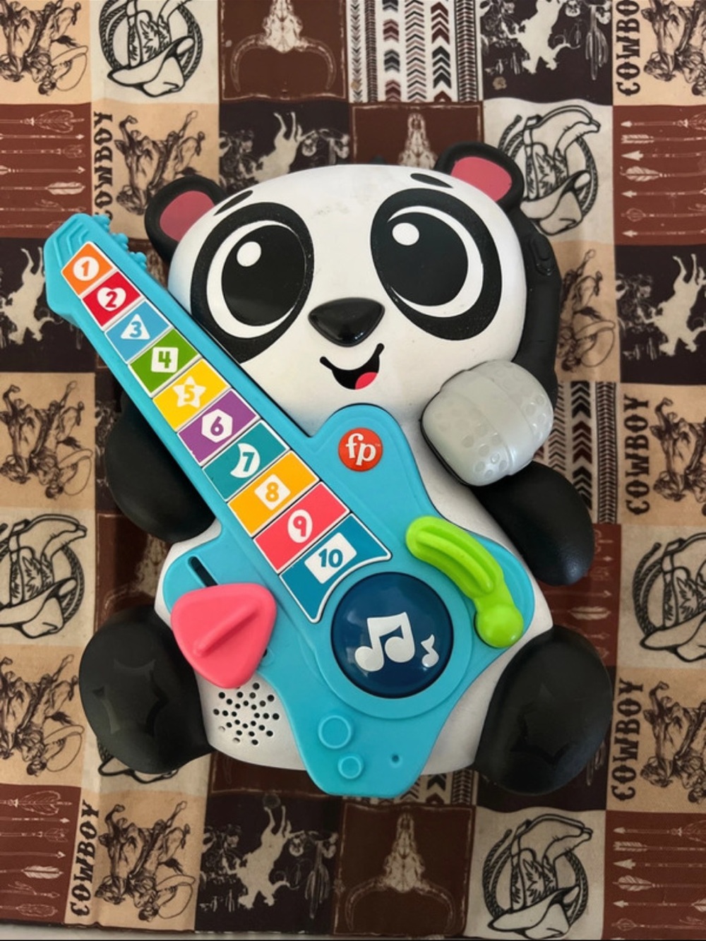Fisher-Price Panda Guitar Toy - Blue, Black, White, Pink, Green
